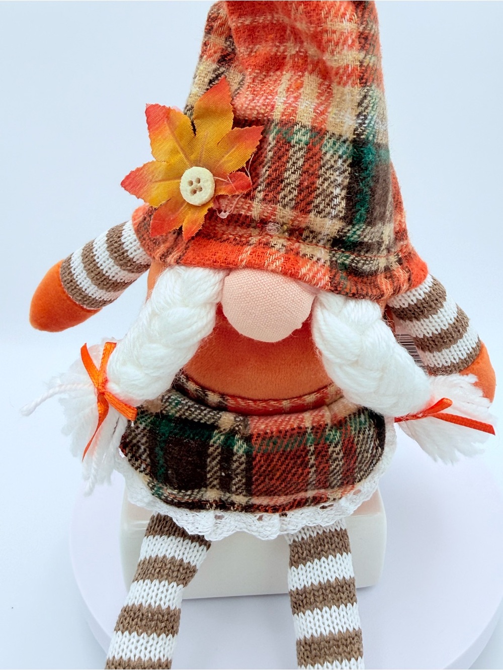 Halloween Gnome with Braids NEW - Picture 4 of 8